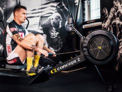 Vladimír "Dracula" Moravčík with Concept2 RowErg